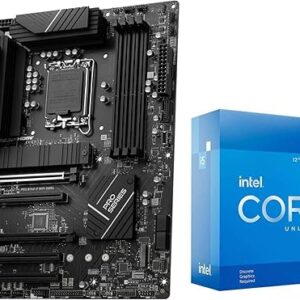 Micro Center CPU Motherboard Intel i5-12600KF 12th Gen 10-Cores LGA 1700 Desktop Processor with MSI PRO B760-P WiFi DDR4 ProSeries Motherbo…