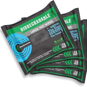 Surviveware Biodegradable Shower Wipes – 60 Count