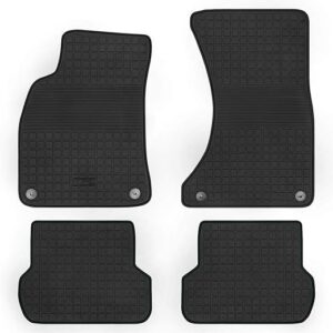 Custom Black Rubber Floor Mats for Audi A4/S4