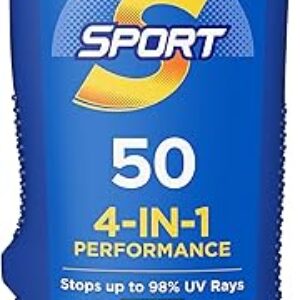 Coppertone SPORT Sunscreen SPF 50 Lotion, Water Resistant Sunscreen, Body Sunscreen Lotion, 7 Fl Oz