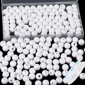 EVERMARKET 100pcs Golf Ball Beads With 5.5 Yard Elastic Rope – Acrylic Sports DIY Spacer for Necklace, Bracelet, Keychains – Handmade Jewel…
