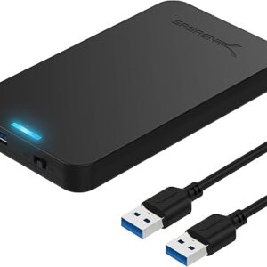 SABRENT 2.5 Inch SATA to USB 3.0 Tool Free External Hard Drive Enclosure [Optimized for SSD, Support UASP SATA III] Black (EC-UASP)