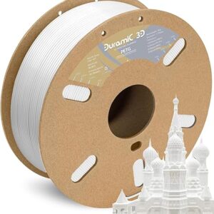 DURAMIC 3D PETG Filament 1.75mm White, 3D Printing Filament 1kg Spool(2.2lbs), White Filament 1.75mm Dimensional Accuracy +/- 0.05 mm Non-T…