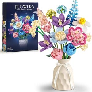 Flower Building Set Compatible with Lego Flowers for Adults Flower Bouquet Botanical Collection Unique Home Décor or Office Décor Great Gif…