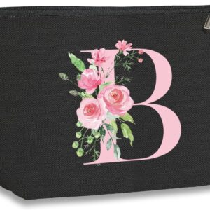 A-Z Personalized Cosmetic Bag Monogrammed Makeup Bags Bridesmaid Gifts Custom Toiletry Pouch Gifts for Women Mom Best Friend Sister Bride B…