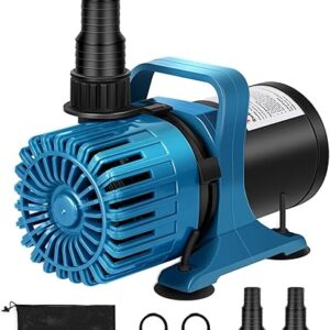 100W 1800GPH outdoor Pond Pump for Koi Pond, Water Garden, Waterfall & Patio, Large Fountain Pump with 20FT Power Cord, 180° Adjustable Out…
