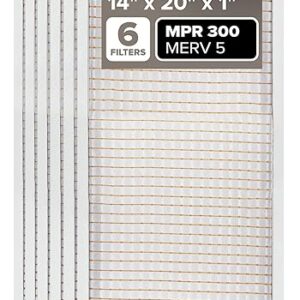 Filtrete 14x20x1 MERV 5 Air Filter, 6-Pack