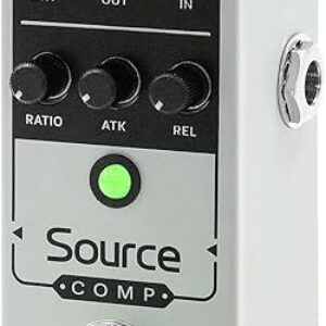 SONICAKE Compressor Pedal, Mini Analog Compression Effect Pedal for Electric Guitar and Bass, Knobs Adjust, Buffer Bypass – Source Comp