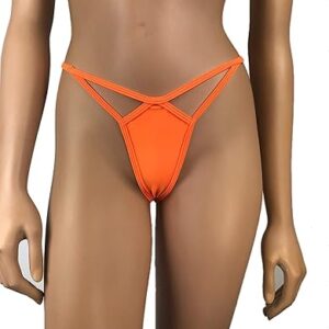 Exotic Dancewear G String Thong V String bottom Brazilian orange Bikini strecth Panties Underwear Lingeries Women Panty tanga low rise micro…
