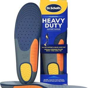 Dr. Scholl’s Heavy Duty Support Insole Orthotics, Big & Tall, 200lbs+, Wide Feet, Shock Absorbing, Arch Support, Distributes Pressure, Trim…