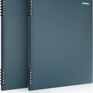 Oxford Stone Paper Notebook, School Notebooks, Journal for Writing, 8-1/2″ x 11″, Blue Cover, 60 Sheets, 2 Pack (161646)