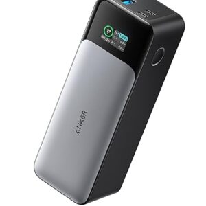 Anker 737 Power Bank, 24,000mAh 3-Port Laptop Portable Charger with 140W Fast Charging, Smart Display, for Outdoor Work, Compatible with iP…