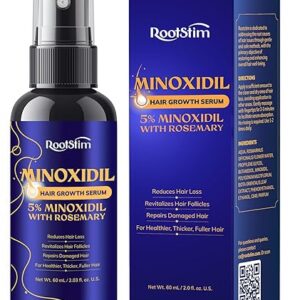 5% Minoxidil Hair Growth for Men and Women: Extra Strength Minoxidil Hair Loss Treatment Serum with Rosemary for Faster Stronger Thicker Ha…