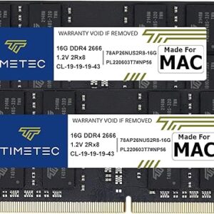 Timetec 32GB KIT(2x16GB) Compatible for Apple DDR4 2666MHz / 2667MHz for Mid 2020 iMac (20,1/20,2) / Mid 2019 iMac (19,1) 27-inch w/Retina 5…