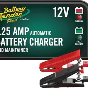 Battery Tender Plus 12V 1.25 AMP Car & Motorcycle Battery Charger and Maintainer, Float Charge for Automotive, and ATVs – Smarter Than a Tr…
