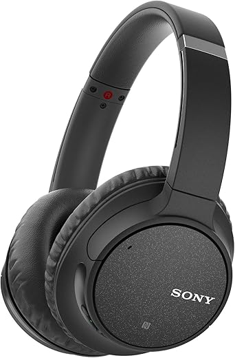 Sony Noise Cancelling Headphones WHCH700N: Wireless Bluetooth Over the Ear Headset with Mic for phone-call and Alexa voice control - Black, 8.71x2...