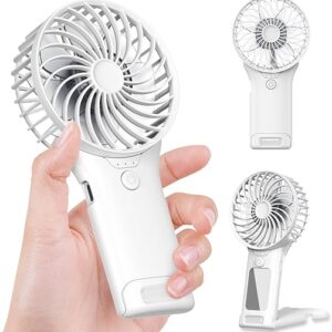 GEHEN Portable Pocket Fan, USB Rechargeable, Mini Fan with Mirror, 4 Gear Wind, Up to 15 Hours, Hand Fan with Powerful Cooling for Travel/S…