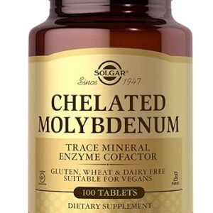 Solgar Chelated Molybdenum, 100 Tabs