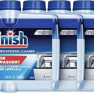 Finish Dishwasher Cleaner Liquid, 4-Pack