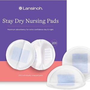 Lansinoh Stay Dry Nursing Pads, 200 Count