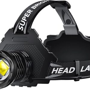 FARTIX Rechargeable LED Headlamp 990000 High Lumens, 12 Modes Zoomable Head Lamp, 95 Hours Long Battery Life & 125° Adjustable & IPX7 Water…