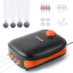 FEDOUR Ultra Quiet 4-Outlet Aquarium Pump