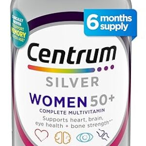 Centrum Silver Women’s Multivitamin for Women 50 Plus, Multivitamin/Multimineral Supplement with Vitamin D3, B Vitamins, Non-GMO Ingredient…