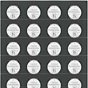 POWEROWL 20-Pack CR2032 Lithium Batteries