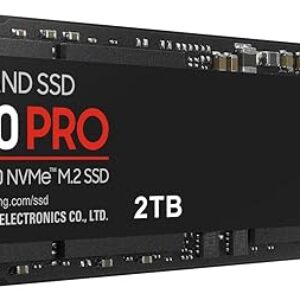SAMSUNG 990 PRO SSD NVMe M.2 PCIe Gen4, M.2 2280 Internal Solid State Hard Drive, Seq. Read Speeds Up to 7,450 MB/s for High End Computing, …