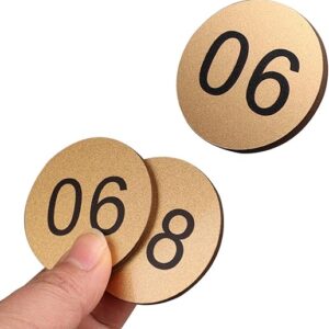 Table Numbers 1-100, Acrylic Restaurants Seat Desktop Table Number Card, Self Adhesive House Numbers, Circle Numbered Locker Number Tag, Wa…