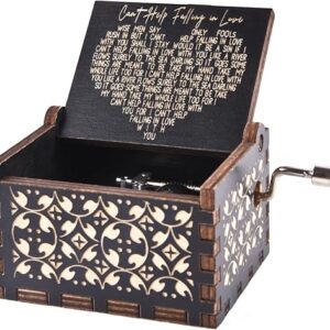 Antique Engraved Can’t Help Falling in Love Music Box