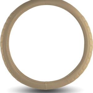 FH Group Beige Microfiber Steering Wheel Cover