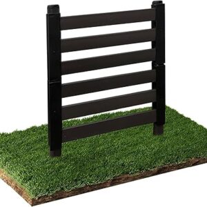 Mini Outdoor Privacy Screen Fence 15.7in x 13.8in, Fence Privacy Screen for Outside, Metal Pipes and Slats Panels Divider for Garden Patio …