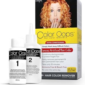 Color Oops Extra Conditioning Hair Color Remover, 1 Application, Hair Dye Remover Processes in 20 Minutes, Safely Removes Permanent & Semi-…