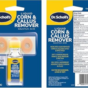 Dr. Scholl’s Liquid Corn & Callus Remover, 0.33 Ounce // Removes Corns & Calluses Fast with Cushions That Provide Protection Against Shoe P…