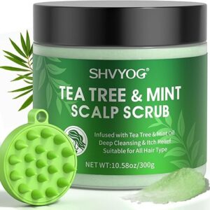 SHVYOG Scalp Scrub, Tea Tree Scalp Exfoliator, Scalp Exfoliator Scrub for Build Up, Itchy Scalp Relief Hair Treatment Nourishing Detox Hair…
