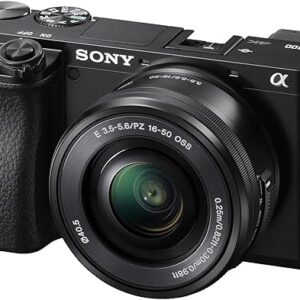 Sony Alpha A6100 Mirrorless Camera with 16-50mm Zoom Lens, Black (ILCE6100L/B)