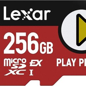 Lexar 256GB Play PRO microSD Express Card, UHS-I, C10, U3, V30, Full HD, 4K, Up to 900/600 MB/s Memory Card, Compatible w/Nintendo Switch 2…