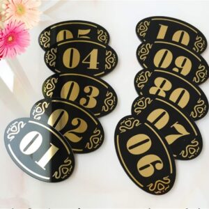 Zzooi Self Adhesive Oval Locker Cabinet Number Tags 01 to 20