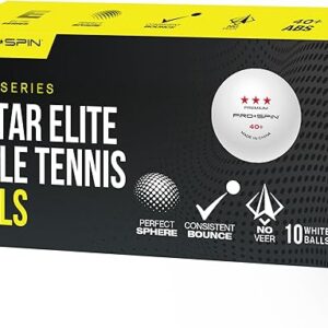 PRO SPIN Ping Pong Balls – 3-Star Premium White Table Tennis Balls | High-Performance 40+ ABS Professional Quality | Ultimate Durability fo…