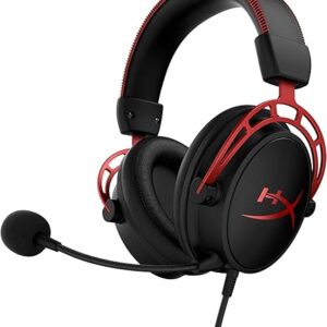 HyperX Cloud Alpha – Gaming Headset, Dual Chamber Drivers, Legendary Comfort, Aluminum Frame, Detachable Microphone, Works on PC, PS4, PS5,…