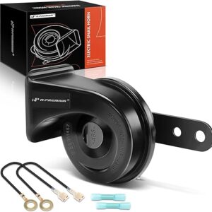 A-Premium Snail Horn High Universal Electric Horn – 12V 110dB – Compatible with most Passenger Cars, Commercial/Off-Road Vehicles, Gas Cars…