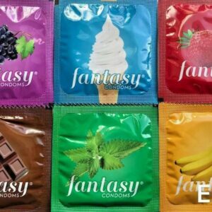 Fantasy Flavored Condoms Pack 48 Condoms : Variety of Flavors Such As Vanilla, Strawberry, Mint, Grape, Chocolate, and Banana. [The Random …