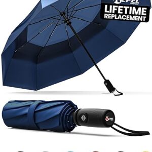 Repel Umbrella Windproof Travel Umbrellas for Rain – Easy Auto Open Close, Durable & Compact Umbrella, Strong Fiberglass Frame, Waterproof C…