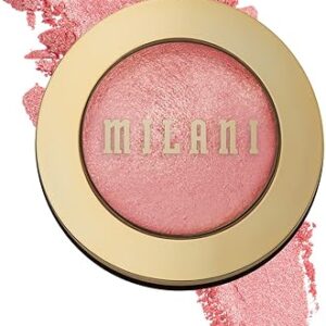 Milani Baked Blush – Dolce Pink (0.12 Ounce) Cruelty-Free Powder Blush – Shape, Contour & Highlight Face for a Shimmery or Matte Finish