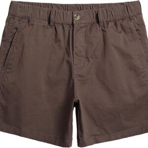 maamgic Men’s Classic-fit 5.5″ Cotton Casual Shorts Elastic Waistband with Multi-Pocket Daily Wear Walking Summer Outfit