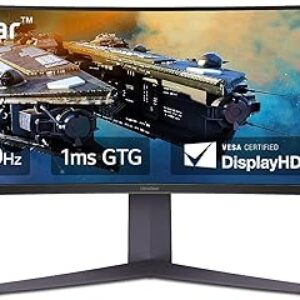 LG 45GR65DC-B Ultragear Curved Gaming Monitor 45-Inch 32:9 QHD 200Hz 1ms UltraWide Display AMD FreeSync Premium Pro VESA DisplayHDR 600 HDM…