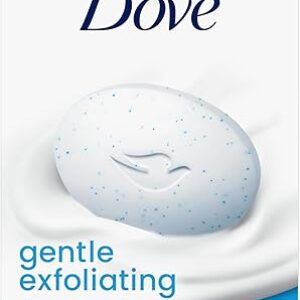 Dove Beauty Bar Gentle Exfoliating With Mild Cleanser 6 Bars More Moisturizing Than Bar Soap For Softer And Smoother Skin 3.75 oz