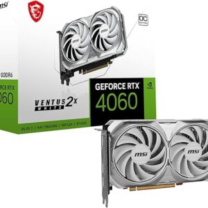 MSI Gaming GeForce RTX 4060 8GB GDRR6 Extreme Clock: 2505 MHz 128-Bit HDMI/DP Nvlink TORX Fan 4.0 Ada Lovelace Architecture Graphics Card (R…