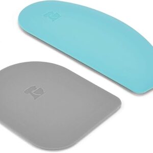 KitchenAid Bowl Scraper Set, Aqua & Grey